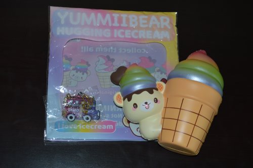 Yummiibear Hugging Ice Cream - jumbo - rainbow